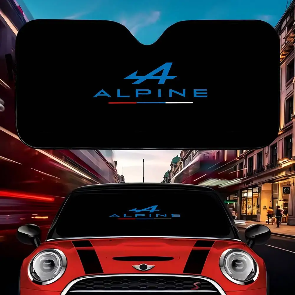 Pare-soleil de voiture Racing A-Alpines, revêtement de pare-brise avant, protection automatique, visière de fenêtre pour hommes et femmes, camion SUV