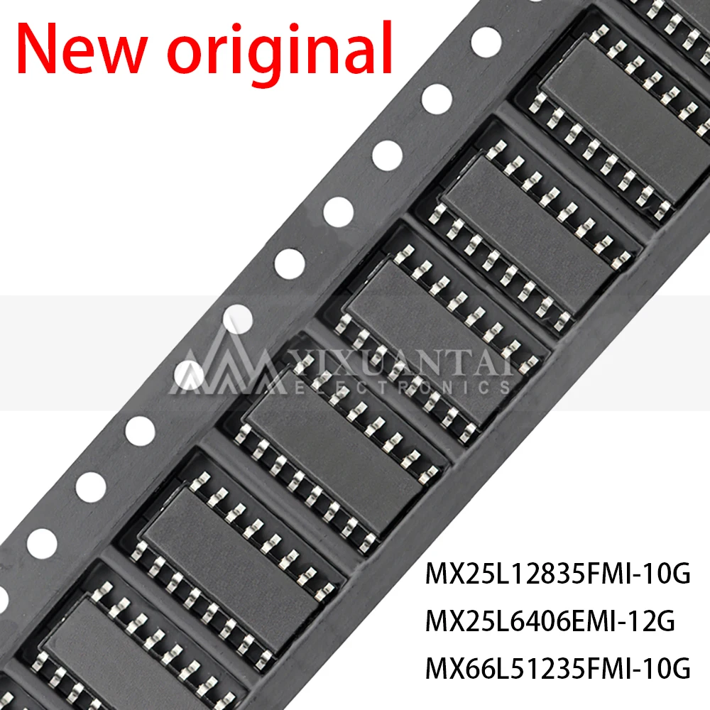 10pcs SOP16 MX25L12835FMI-10G MX25L6406EMI-12G MX66L51235FMI-10G 25L12835 25L6406 66L51235 SOIC-16