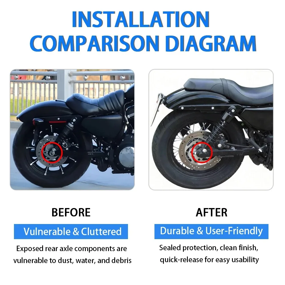 Motorbike Accessories For Harley Davidson Sportster 1200 883 2005 - 2021 2020 Motorcycle Rear Axle Cover Nut Bolt Caps
