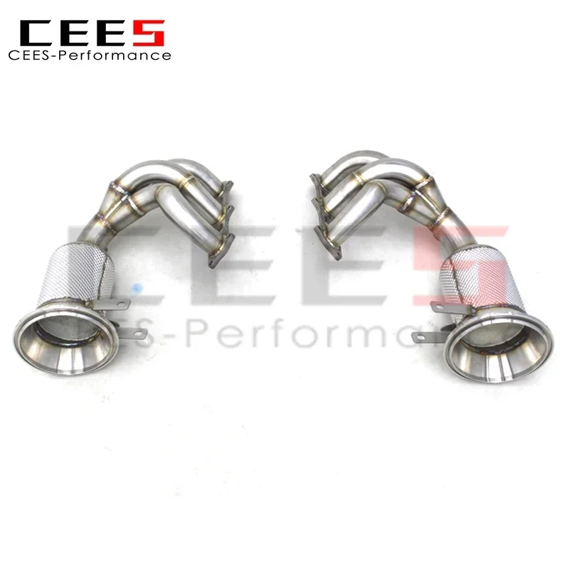 CEES Exhaust manifold system with catalyst Downpipe For Porsche 911 992 GT3 4.0 2017-2024 Stainless Steel Exhaust Header