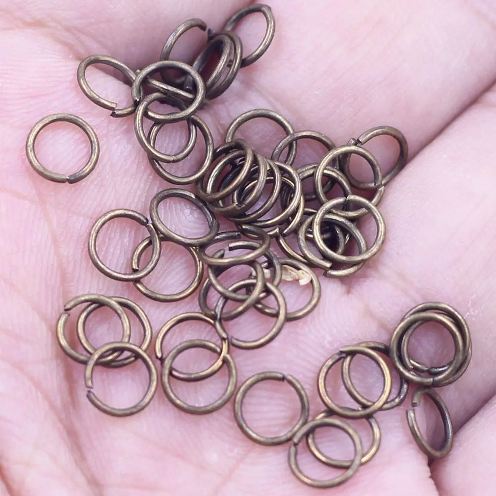 

25000Pcs Bronze Tone Round Alloy Open Jump Rings 6x0.7mm