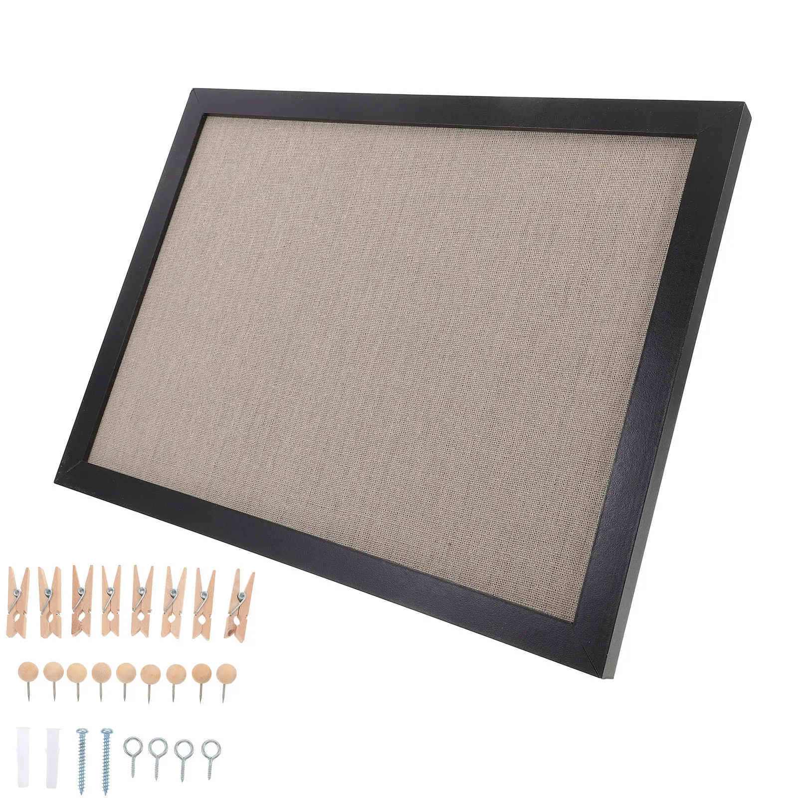 

1 set Creative Wall Bulletin for Office Home Thick Cork Notice DIY Message Board Linen ABS Frame Memo Wall Board Set