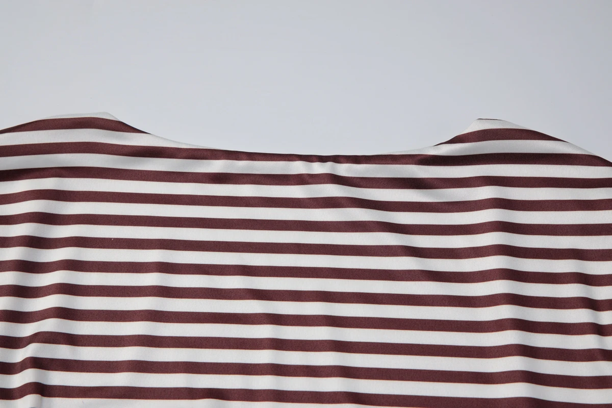 Hugcitar Gestreiftes Crop-Top mit Quadratischem Kragen und Langen Ärmeln, Sexy Damen-Mode-Outfit für Herbst, Streetwear, Party-T-Shirts, Großhandel – Detail 9