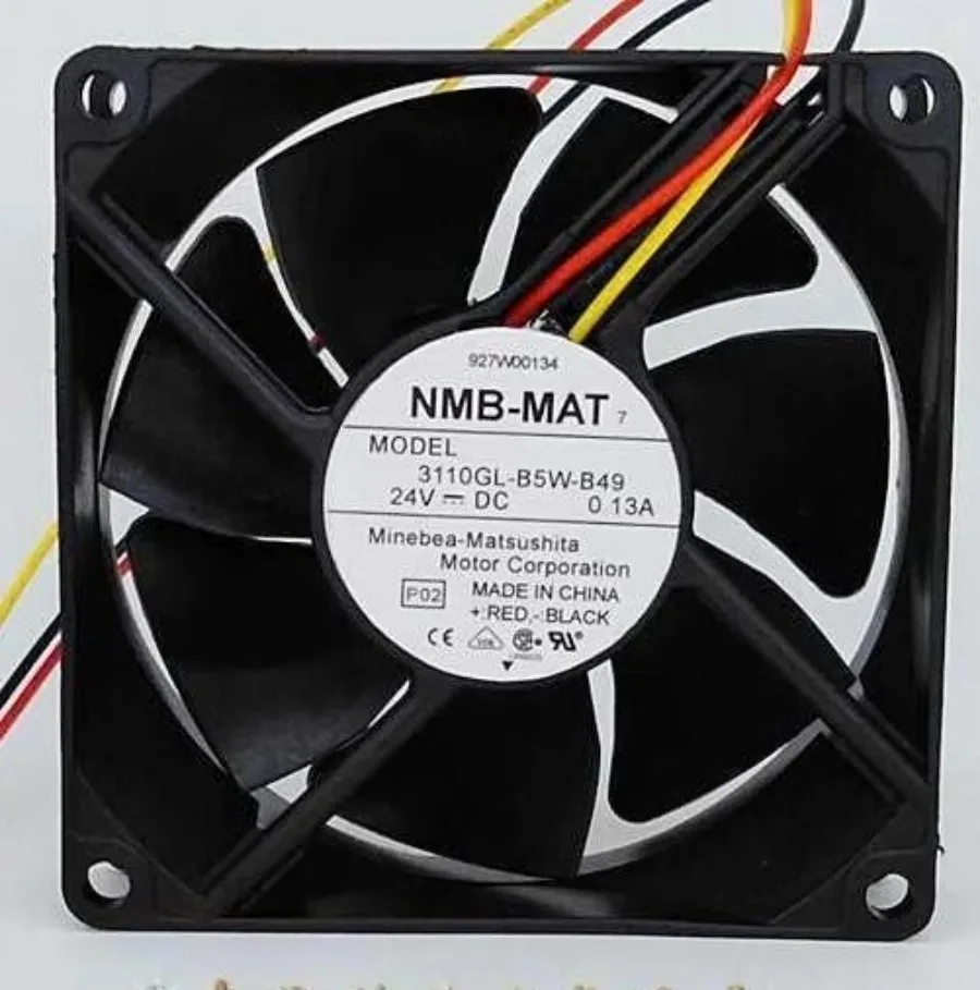 For NMB 3110GL-B5W-B49 8025 DC24V 0.13A 8CM 3-Wire Inverter Cooling Fan
