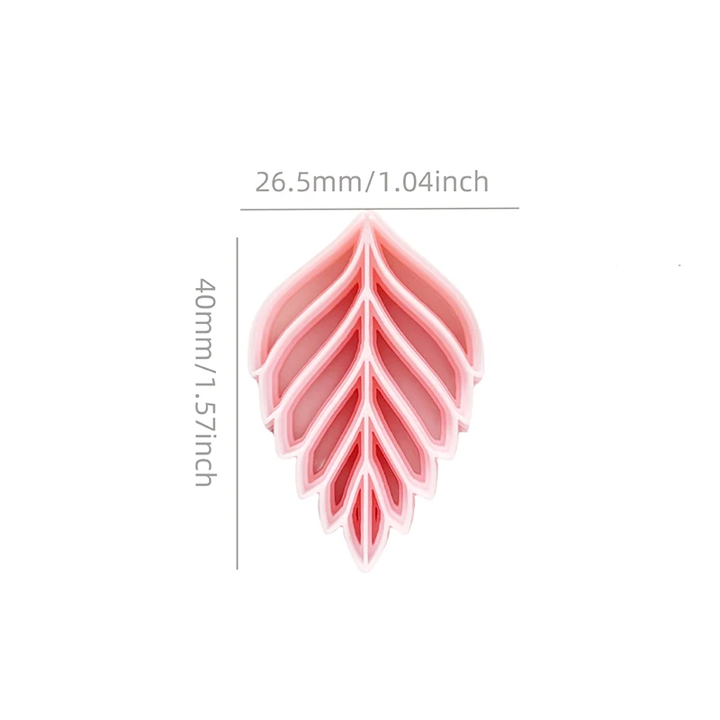 

1PC High Precision Leaf Pattern Polymer Clay Molds DIY Handmade Crafting Tools For Earrings Pendants Brooch Making