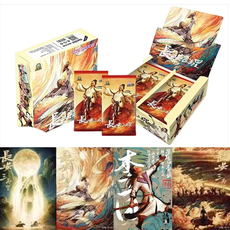 

Карты Fun Changan Thirty Thousand Miles Карты Ли Бай Гао Ши Ду Фу Древние стихи Коллекционные карты Аниме Периферийные подарочные игрушки