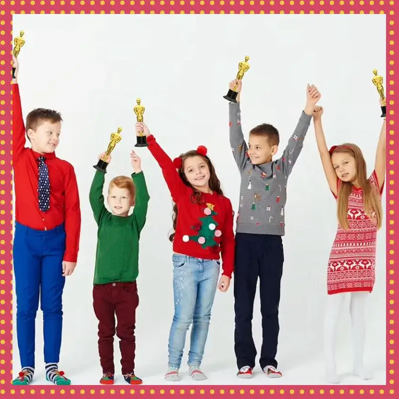 

B74A 24 Pack Plastic Gold Award Trophies For Party Decorations, Party Favors, Movie Night Party Favor, School Award