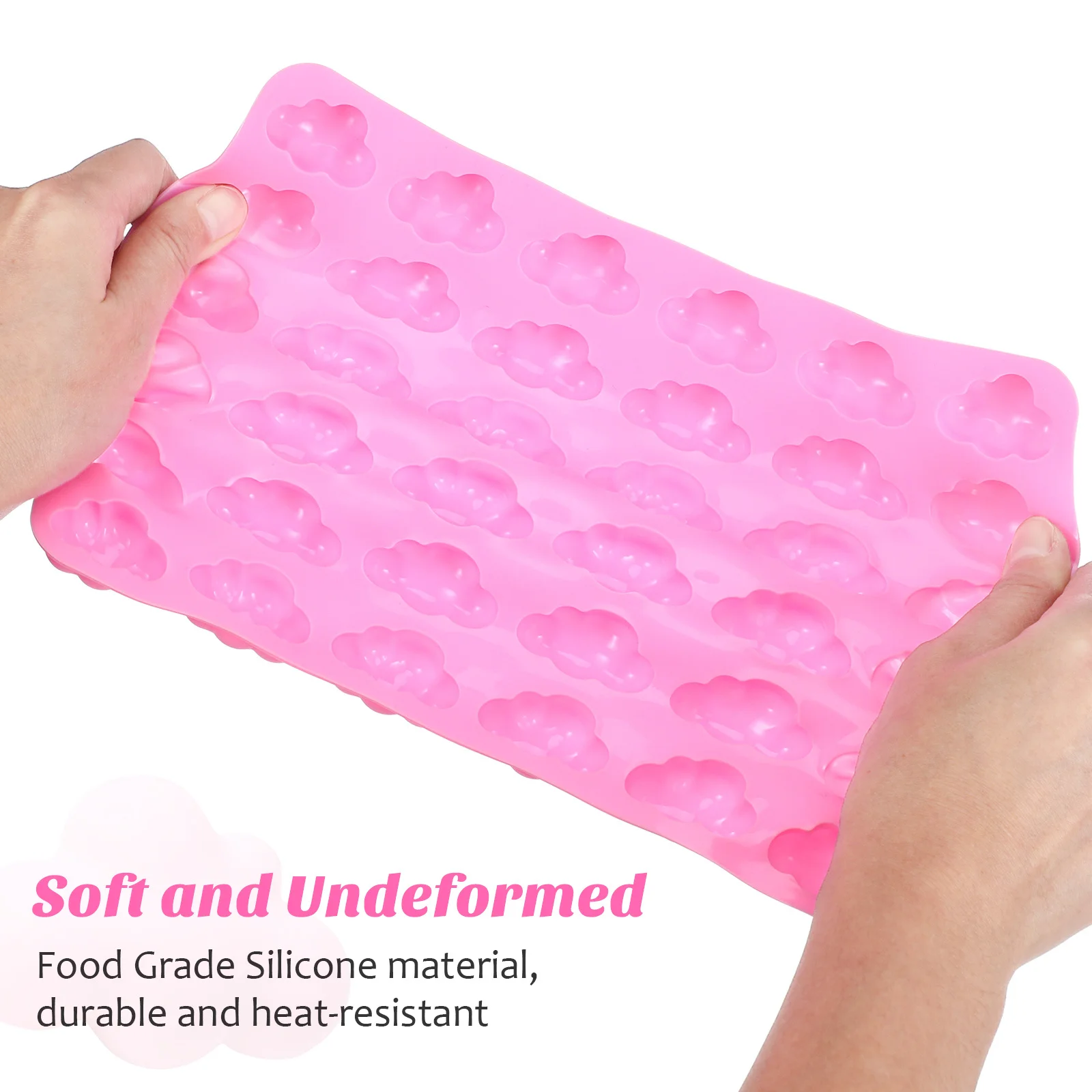 

1pcs Cloud Silicone Mold Heat-Resistant Non-Stick Reusable Chocolate Jelly Candy Baking Tool Kitchen Bar Supply Mould