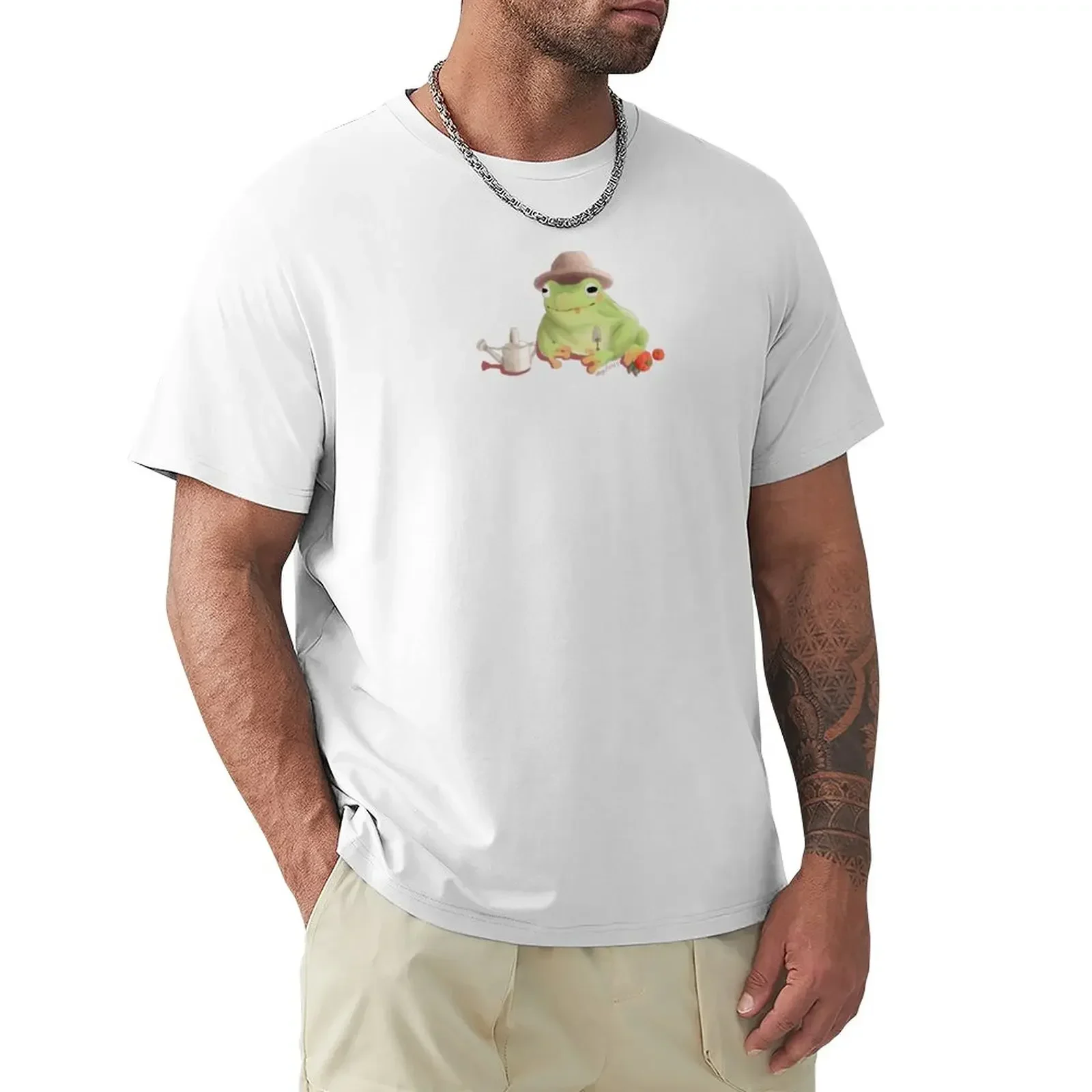 

Cottagecore Frog - Tiny Gardening Frog T-Shirt shirts graphic cotton graphic tees new edition blanks mens workout shirts