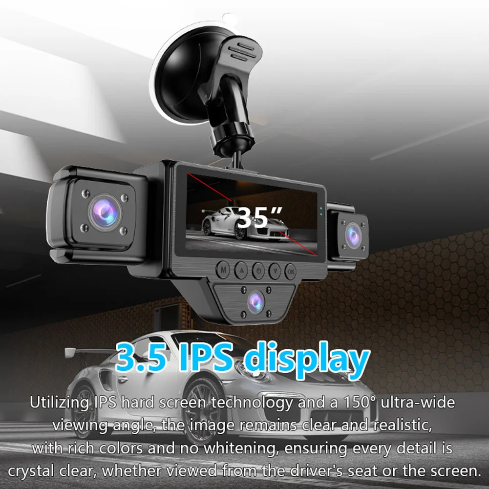 360° 5-Channel Dashcam With WiFi & APP Control 1080P HD Video Recorder Dashcamera 24H Reverse Image Parking Monitoring