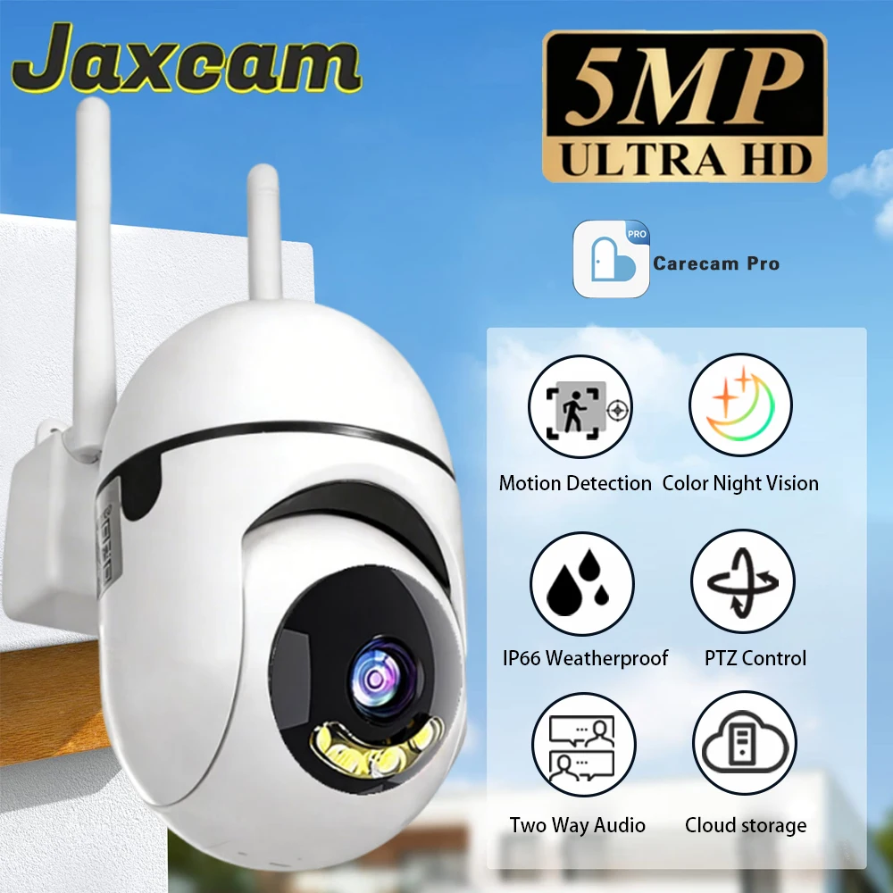 5MP 2K Carecam Pro APP Full Color Wireless PTZ IP Camera AI Humanoid Motion Detection Home Security CCTV Baby Monitor
