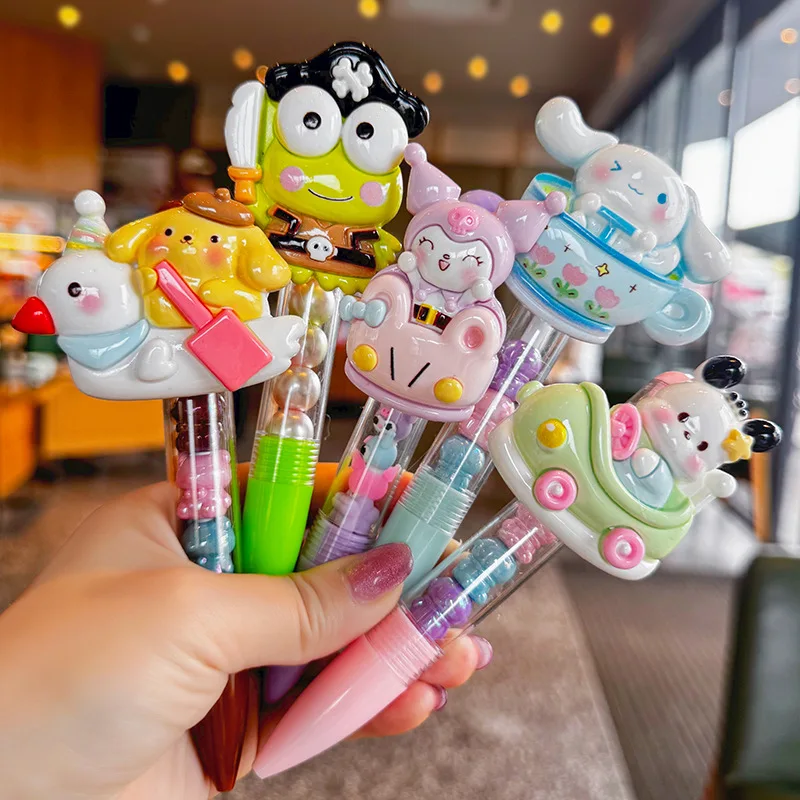

1/5PCS Cinnamon Dog Patch Press-type Black Ballpoint Pen — Cute and fun animal design, cute stationery