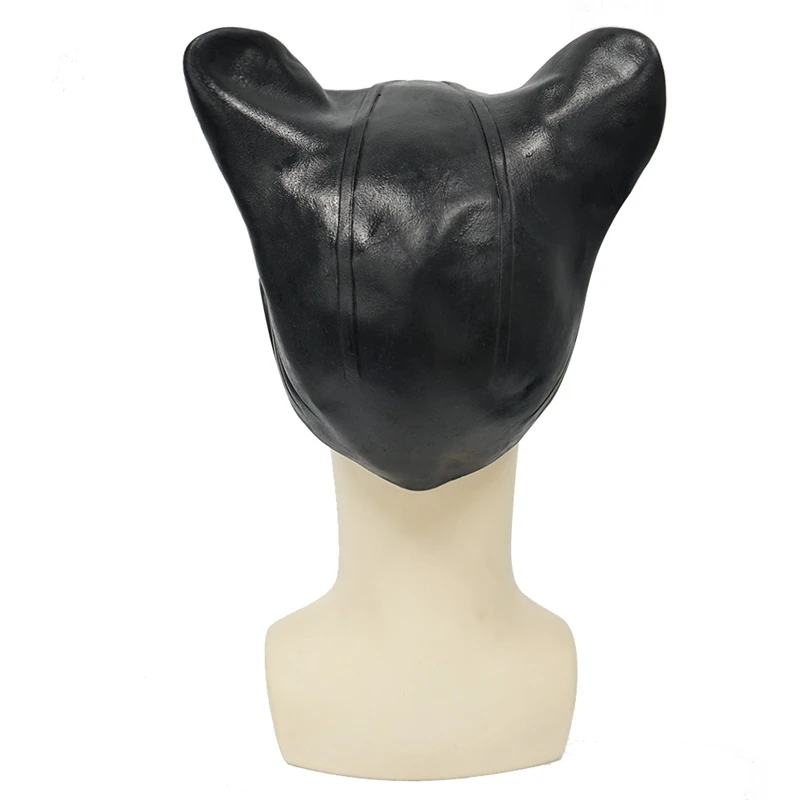 Novo item máscara festa halloween desempenho cosplay prop coelho menina fone de ouvido halloween catwoman meia face maquiagem bola máscara de látex