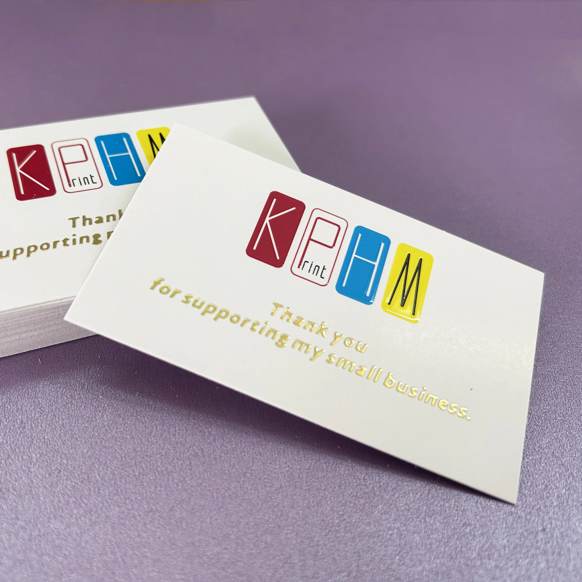 

200PCS stereoscopic UV,cold hot gold and silver laser effect 320g personalized customized logo business card thank card
