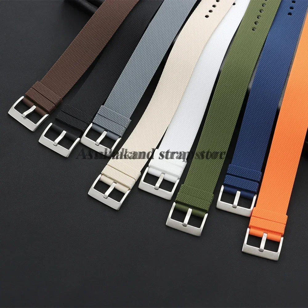 One Piece Sport Silicone Watch Band 20mm 22mm for Rolex for Tudor For Seiko Watchstrap Women Men's Rubber Waterproof soft Straps