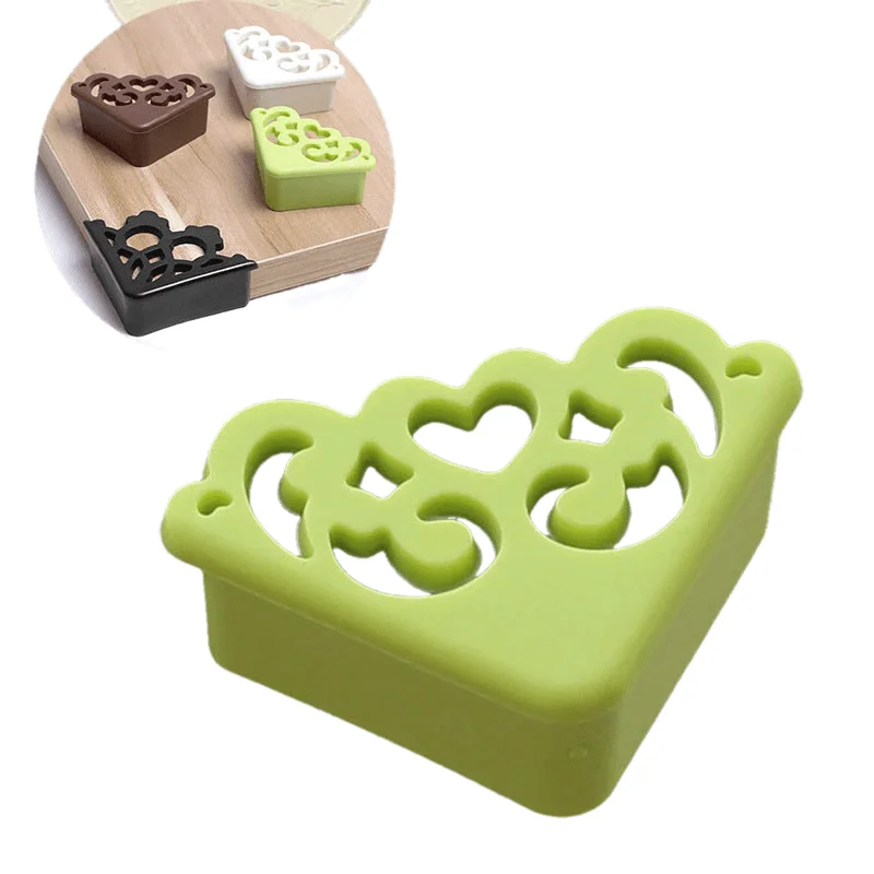 4 قطع/وحدة واقيات زوايا رائعة بنمط الزهور - واقيات حافة متينة مقاومة للأطفال لمكاتب الطاولة - تعزيز سلامة المنزل