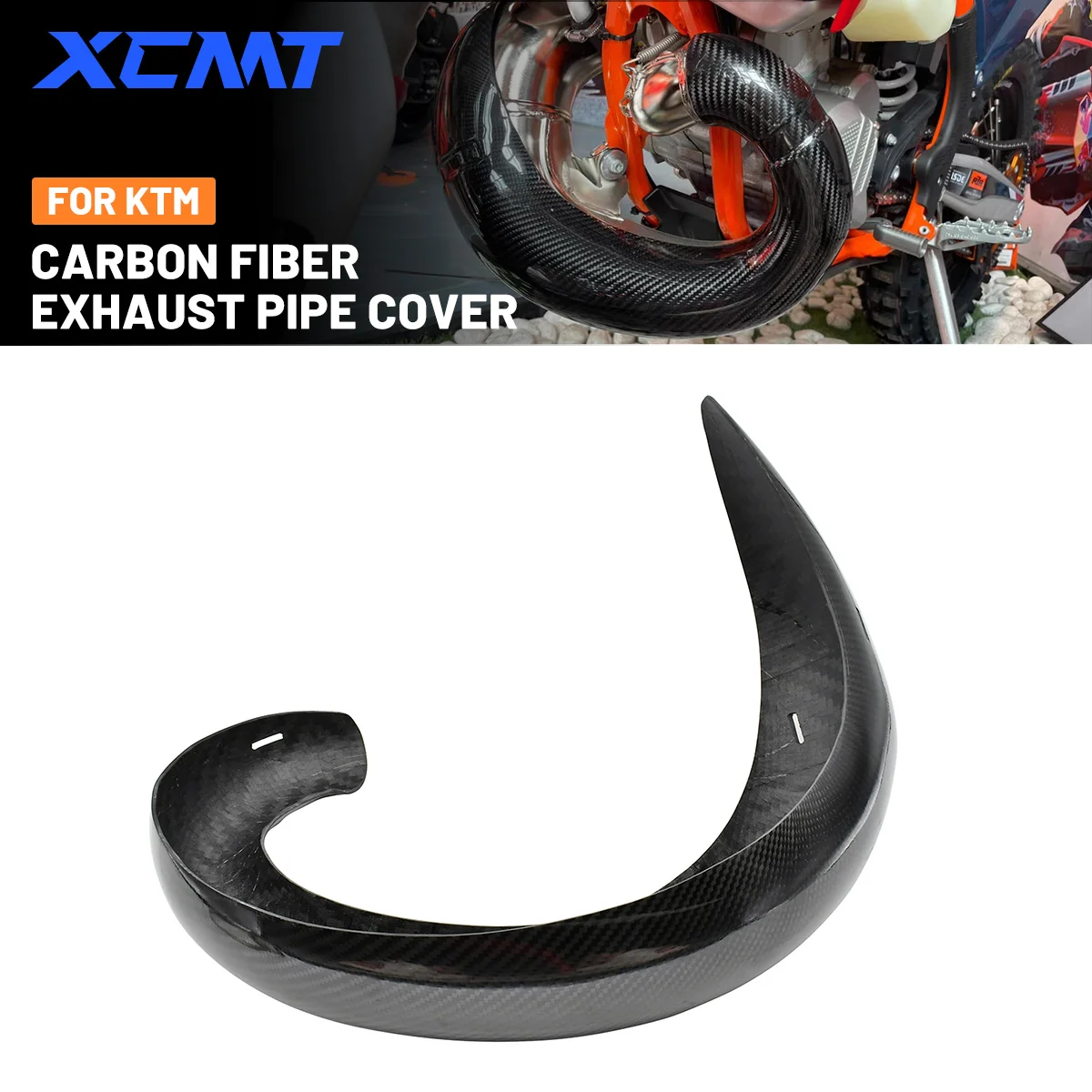

Motorcycle Exhaust Guard Cover Exhaust Pipe Carbon Fiber Protection For KTM Husqvarna 250 300 2-Stroke Dirt Bike Accessories