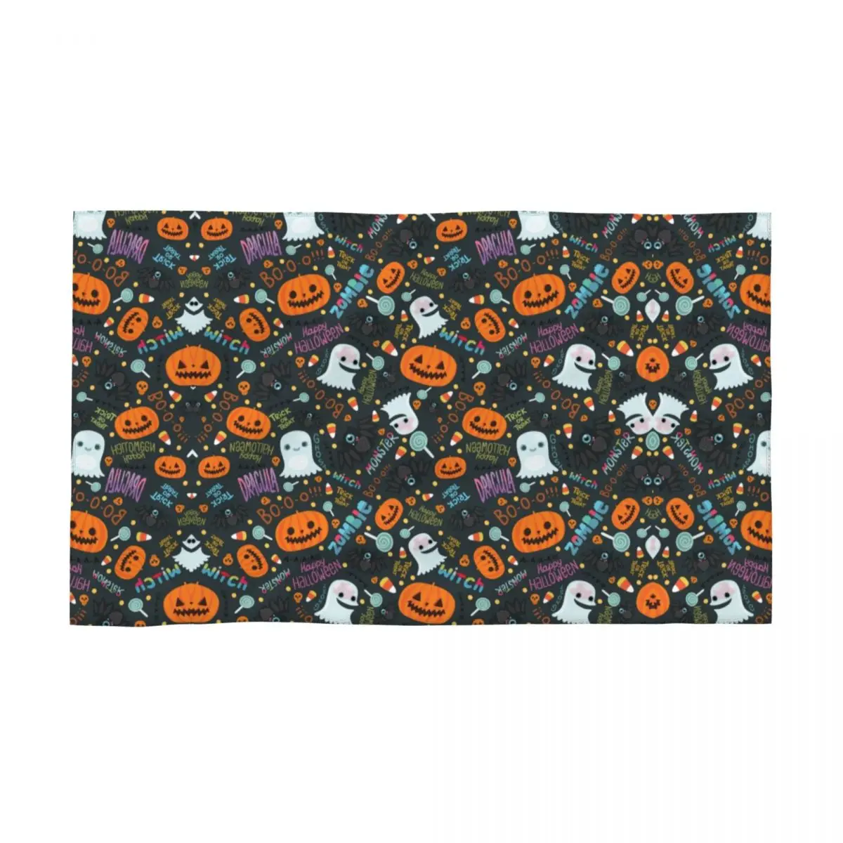 

Halloween Pumpkin Skull Pattern Breathable Cotton Face Towel Quick Dry Yoga Towels