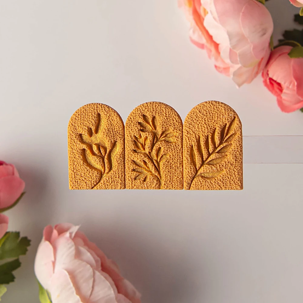 Botanical Leaf Polymer Clay Stamps Cutters Greenery Vine Stamp Embossing DIY Earrings Pottery Dangle Clay Jewelry Making Tools
