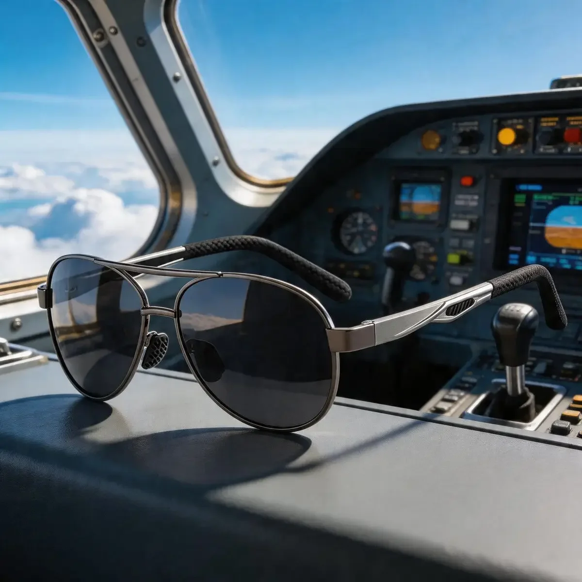

Pilot Aluminum-magnesium Alloy Sunglasses Men Non-slip Nose Pad Polarized Sunglasses Men