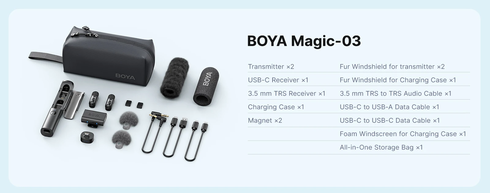 BOYA Magic Kabelloses Lavaliermikrofon 4-in-1-Mikrofon für iPhone, Android, USB-C-Telefon, Kamera für Interviews und Live-Streaming – Detail 20