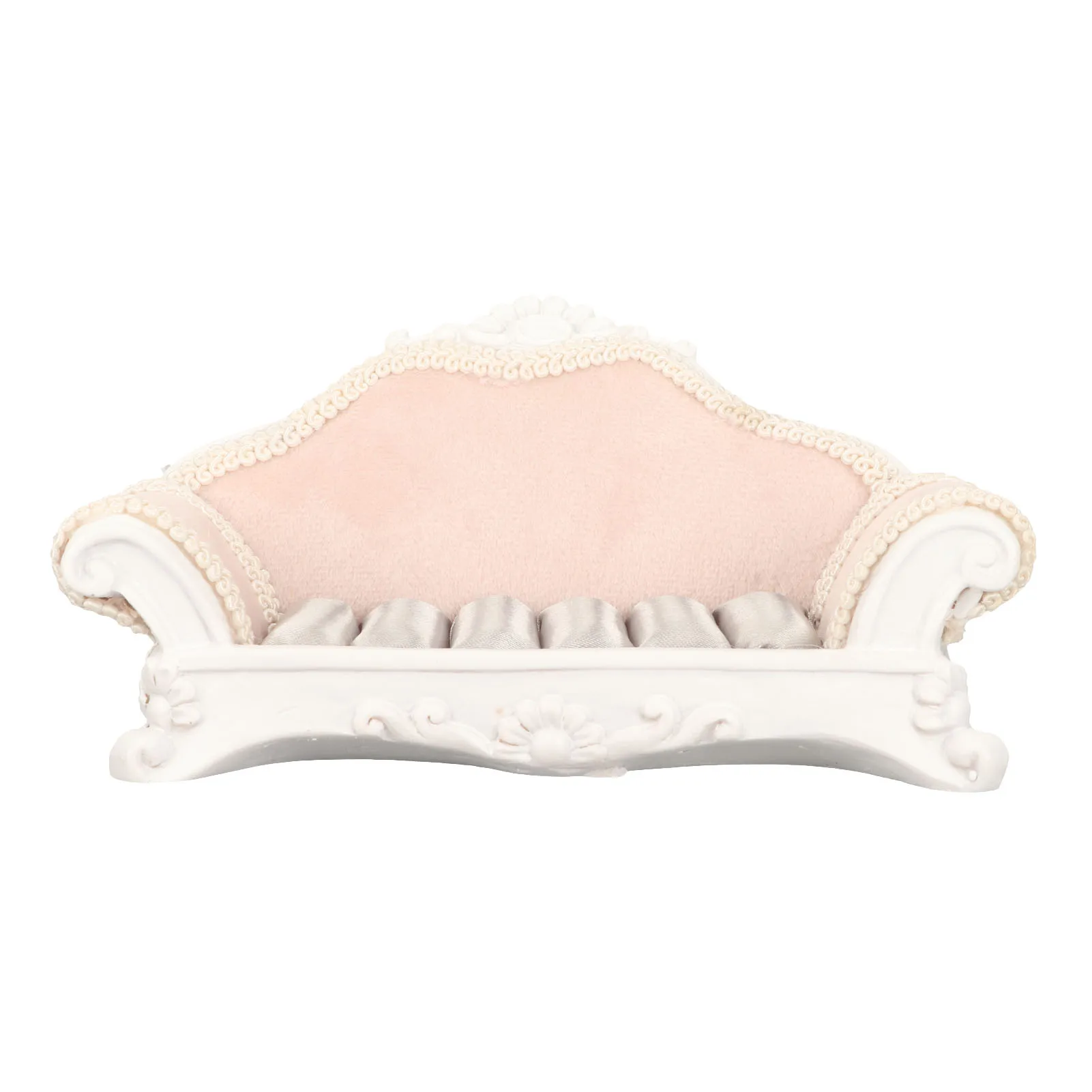 

Clearance Deal Sofa Ring Display Stand Sofa Jewelry Holders Resin Crafting Novel Holder for Wedding Valentines Mothers Day Pink