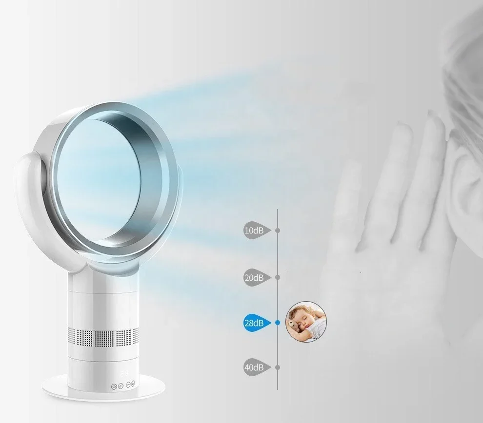 Home And School Portable electric Fan 10 Wind adjustable Portable Fan table Air Cooling Fans Bladeless Standing