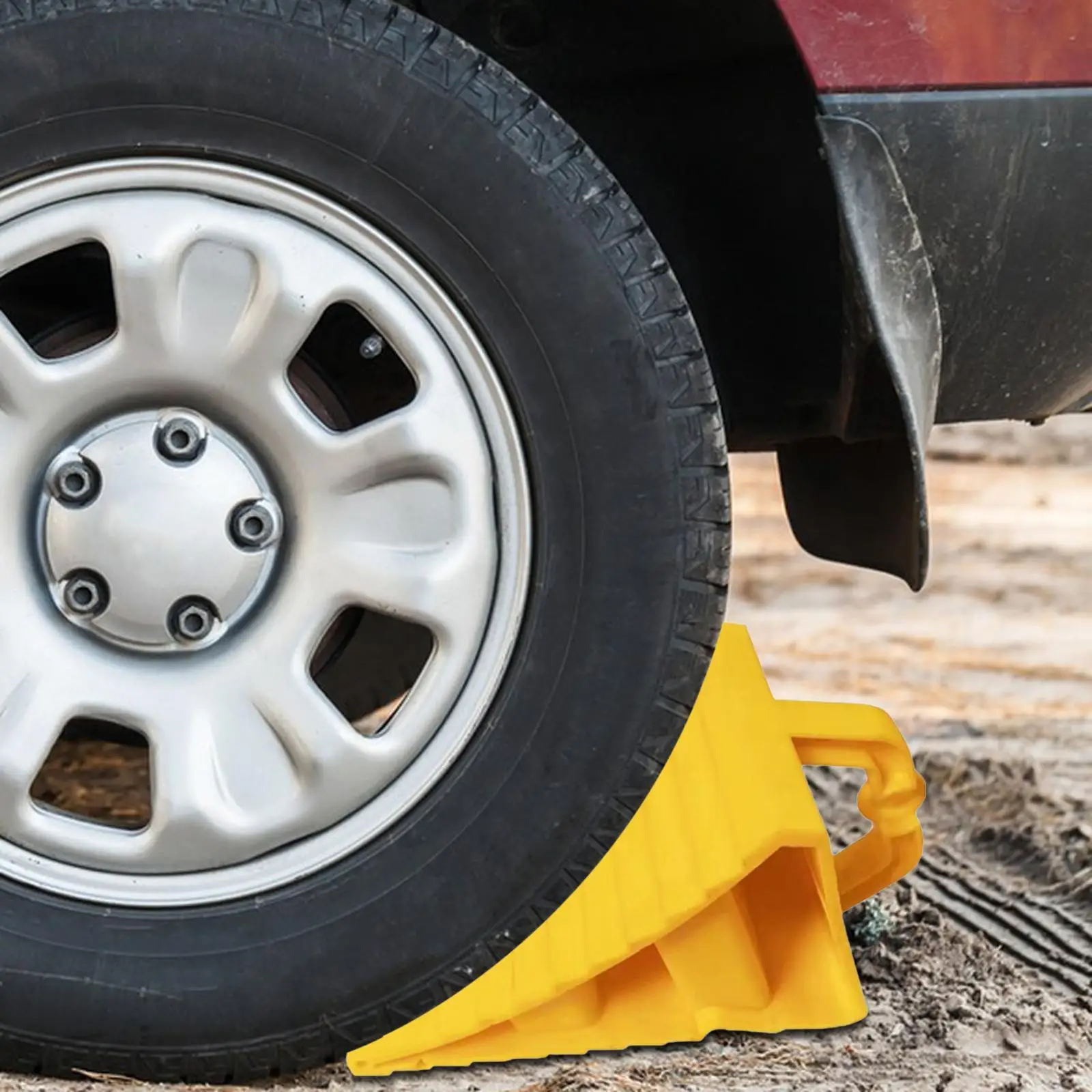 

Generic Heavy Duty Wheel Chock Helps Keep Your Vehicles in Place Replacement Tire Anti Slip Device for RV Trailer Car Auto