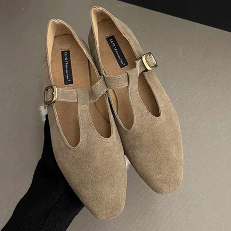 2024 New Brand Women Flats Shoes Fashion Round Toe Shallow Slip On Ladies ballerine scarpe mocassini in morbida pelle Casual Mary Jane