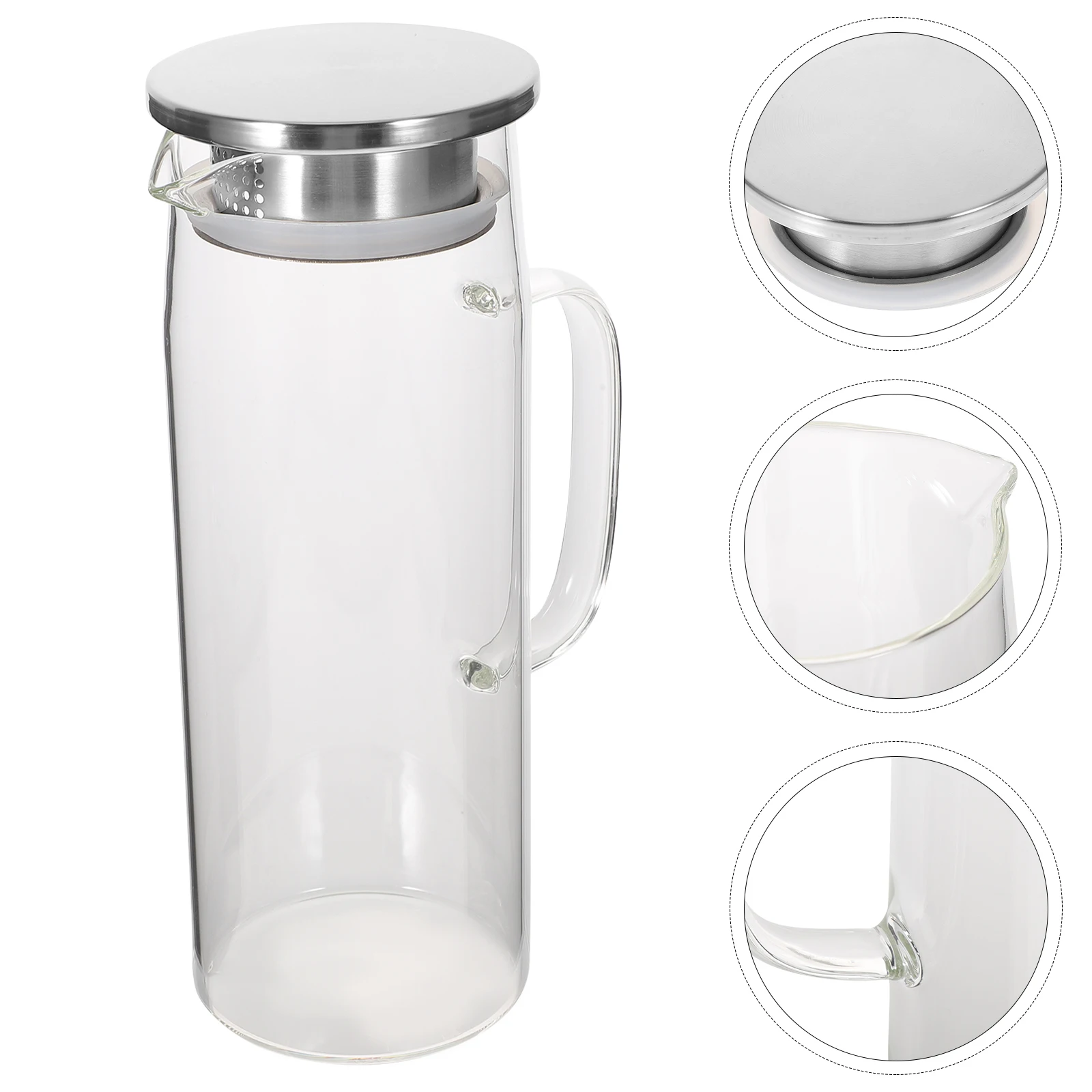 

Easy Clean Heat Resistant Kettles Cold Insulated Glass Tea Pot Juice Teapot Home