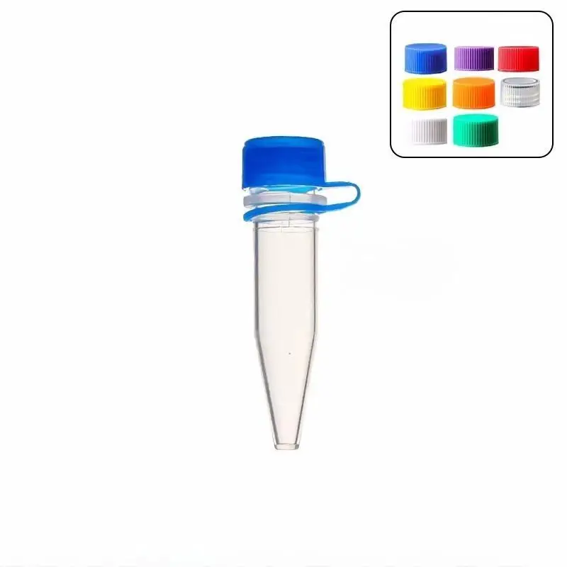 500 pz/lotto 1.5ml Cryovial Connected Cap 10mm x 46.5mm Lab Cold Storage Tube fiale criogeniche laboratorio con rondella