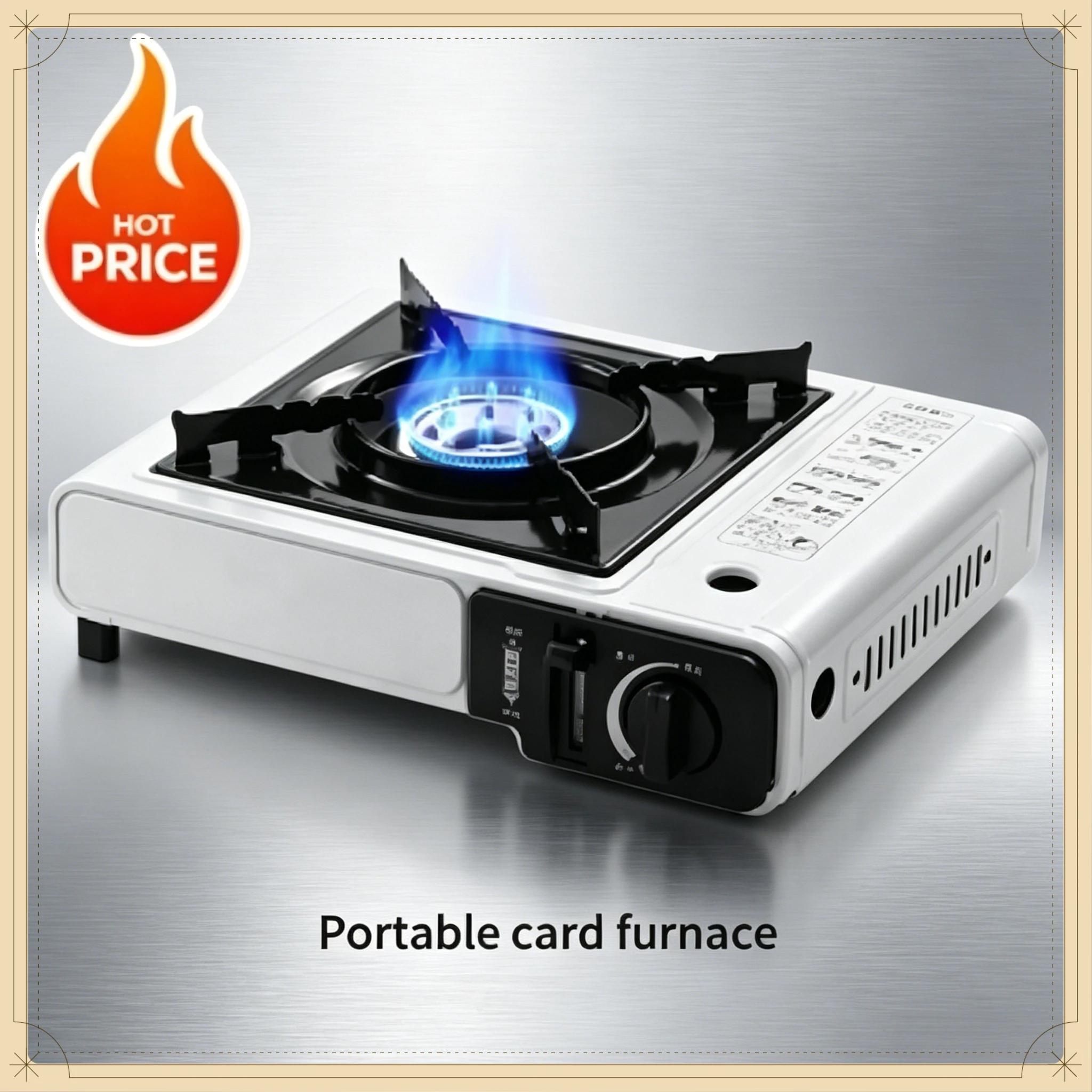 Portable Outdoor Cassette Stove Butane Gas Stove Multifunctional BBQ Hot Pot Cooking Stove for Camping Household Use