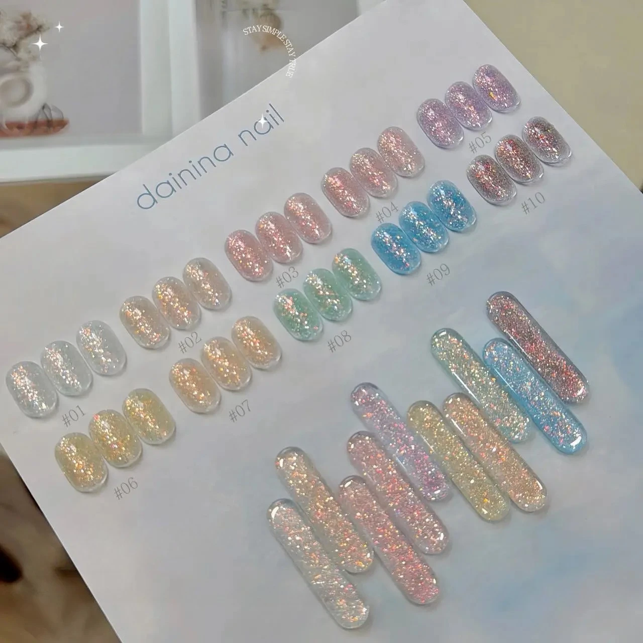 

Гель-лак для ногтей 15 мл, весенне-летний, милый дизайн, с эффектом разбитой звезды, блестками, 2026, новый, с эффектом разбитого бриллианта