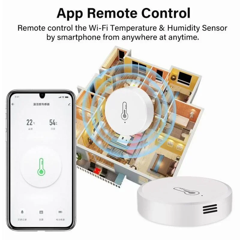 Tuya Smart Zigbee Temperature And Humidity Sensor Remote Monitor Smart Life APP Battery Powered Work With Alexa Google Home