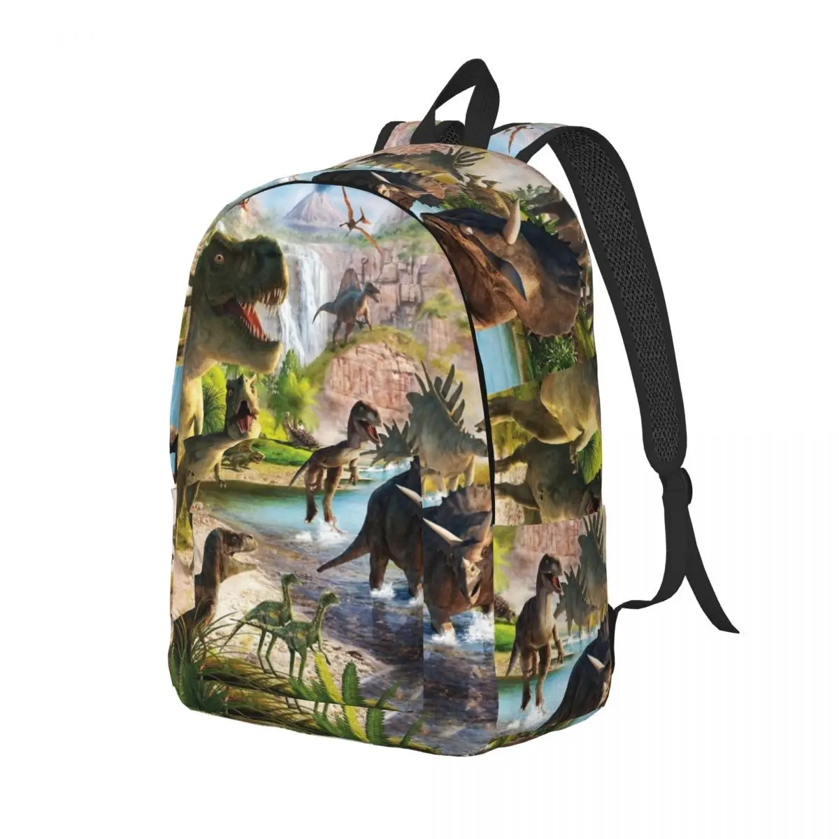 Ransel dinosaurus Jurassic keren untuk anak SD sekolah Tyrannosaurus tas buku anak laki-laki perempuan Daypack