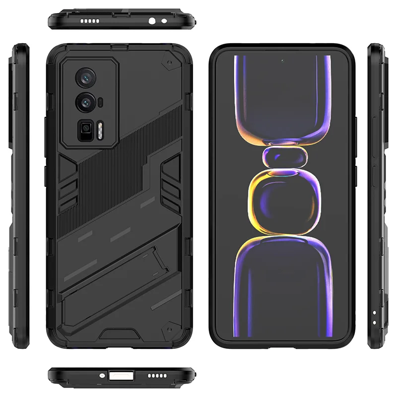 Voor Xiaomi Poco F5 Pro Case Cover Poco F5 F 5 Pro Capas Telefoon Bumper Achterkant Kickstand Schokbestendige Houder Cover Poco F5 Pro Fundas