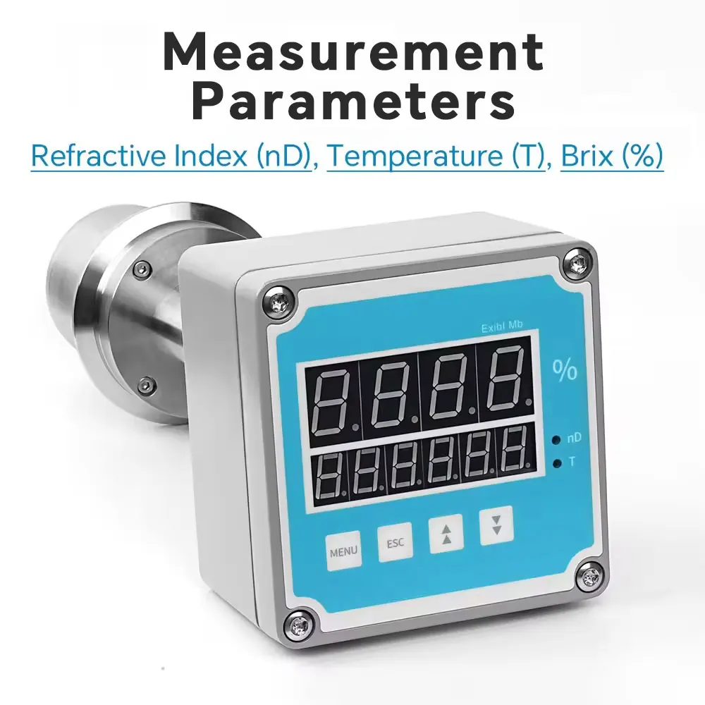 High Temperature Type IOT Food Beverage Industry Use Inline Brix Refractometer for Sale