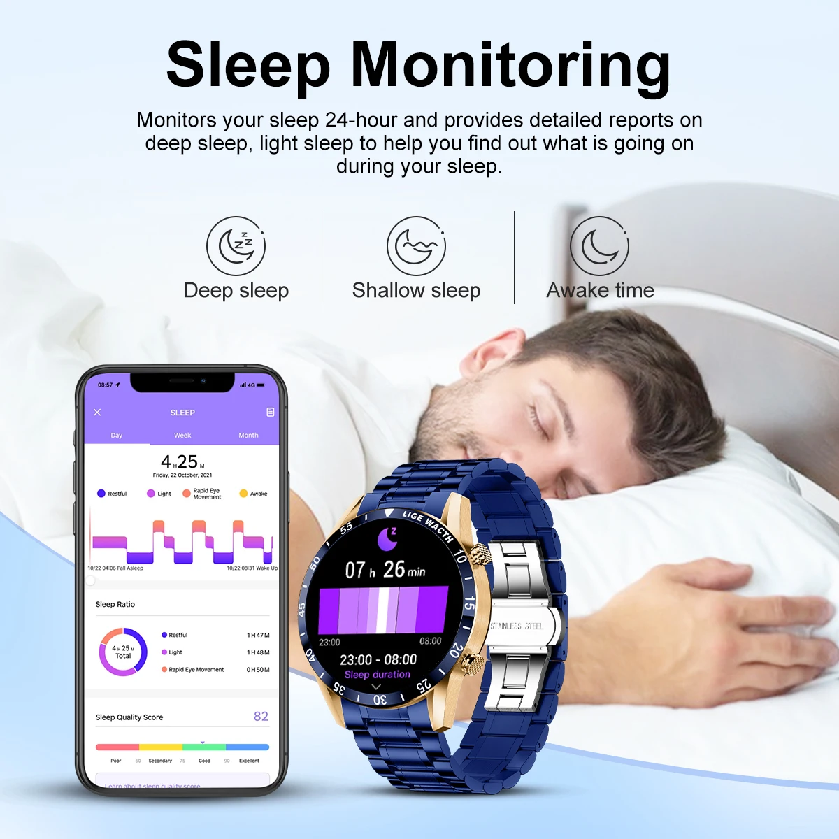 LIGE Smart Watch Men Fashion F - огляд і ціна Luxury Watch In The World