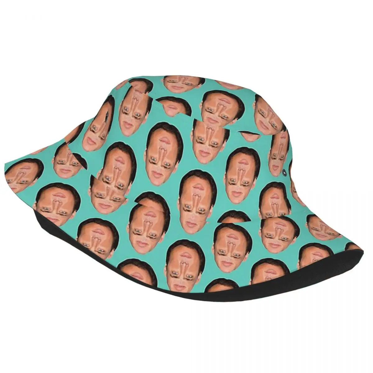 Men Women Bucket Hat Nicolas Cage Head Pattern Beach Hatwear UV Protection Outdoor Fishing Hat Bob Hat Gifts Idea