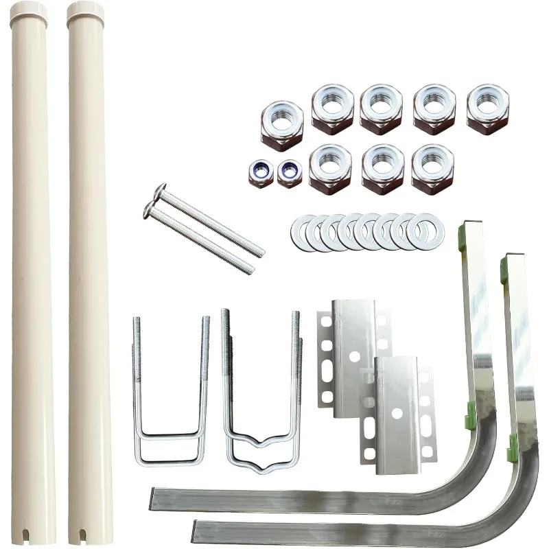 

ZZH 60-дюймовые направляющие для лодочных прицепов, 2 комплекта направляющих для лодочных прицепов UPVC, спецификация океана, направляющая для прицепов из нержавеющей стали 2*316L