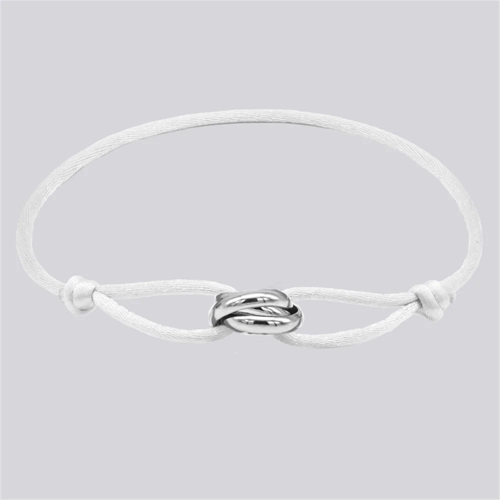 Luxuriöses Unisex-Armband, 3, Metallschnalle, Handkette, verstellbares Herren-Seil-Armband für Damen, Schmuck, Geschenke