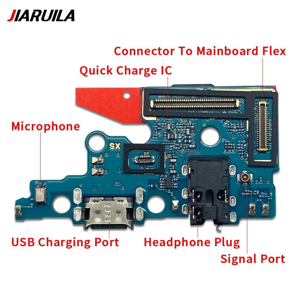 USB Charging Port Connector Board + Mainboard Flex For Samsung A21 A21S A31 A41 A51 A70 A71 Charging Port With Microphone