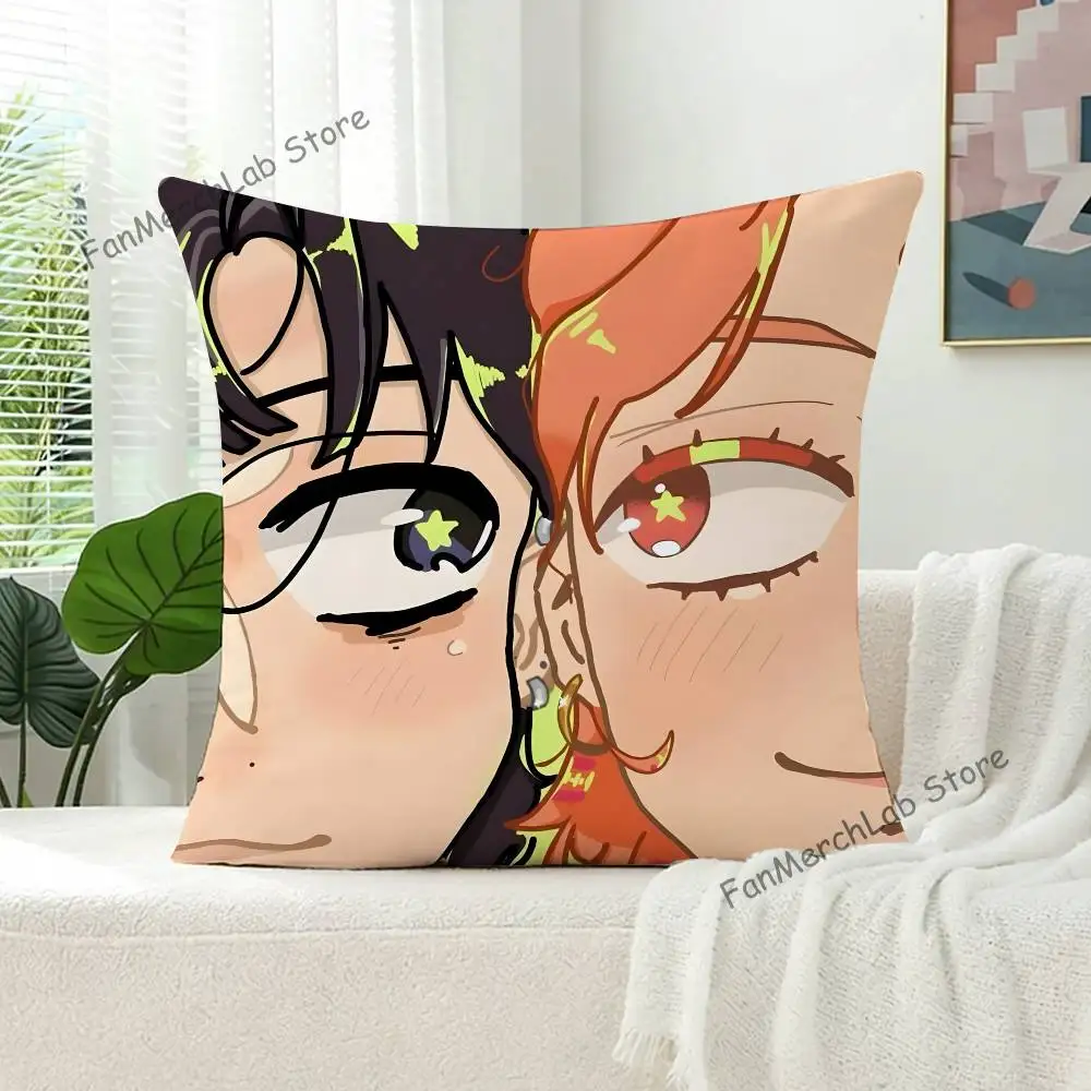 

The guy I-InterestedS wasn't guy Pillow Covers Cartoon Sofa Decorative Home Double-sided Printing Short Plush Cute Cushion Cover