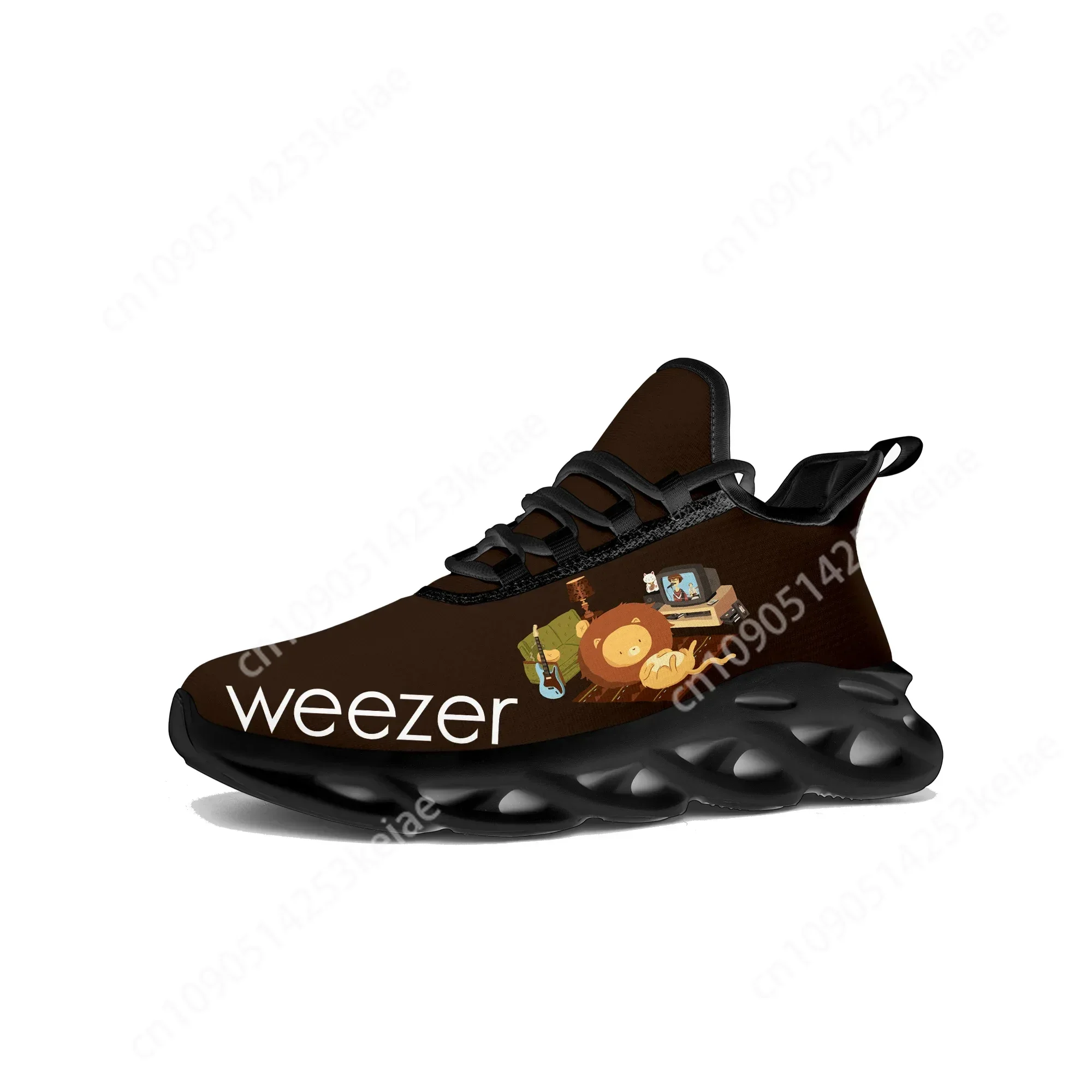 Weezer Band Pop Flats Sneakers Mens Womens Hot Hip Hop Rapper Sports Running Shoe Sneaker Lace Up Mesh Footwear Tailor-made Shoe