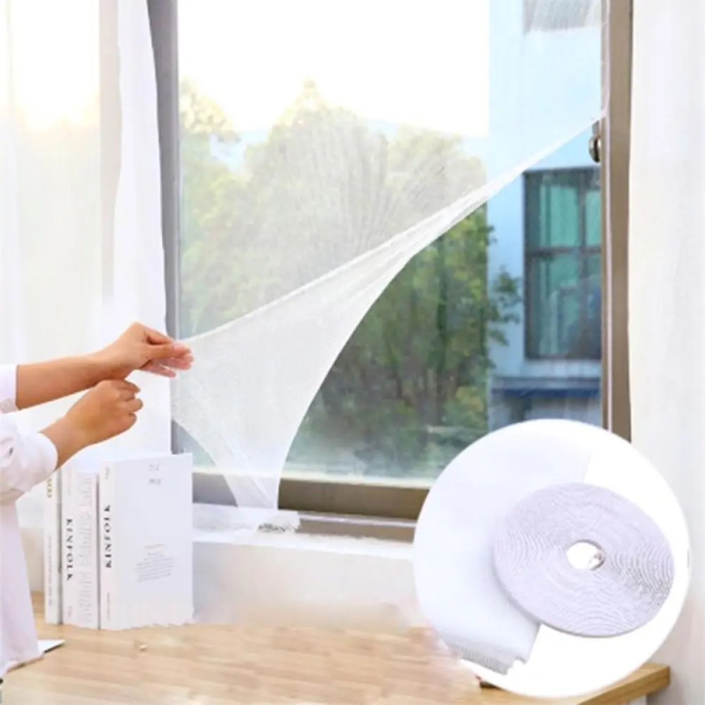 Invisible Window Screen Mesh Self Adhesive Anti Mosquito Net DIY Protector Curtain Breathable Easy Cleaning
