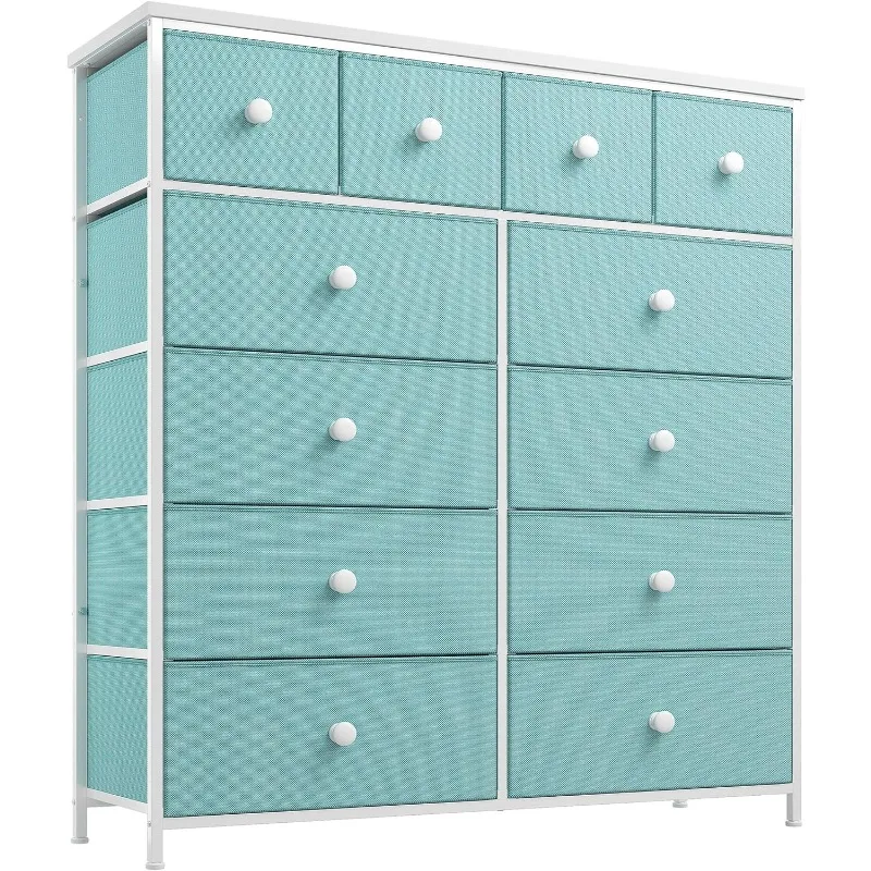 

White Dresser for Bedroom with 12 Drawers,Tall Dressers for Bedroom,White Dressers & Chest of Drawers for Bedroom