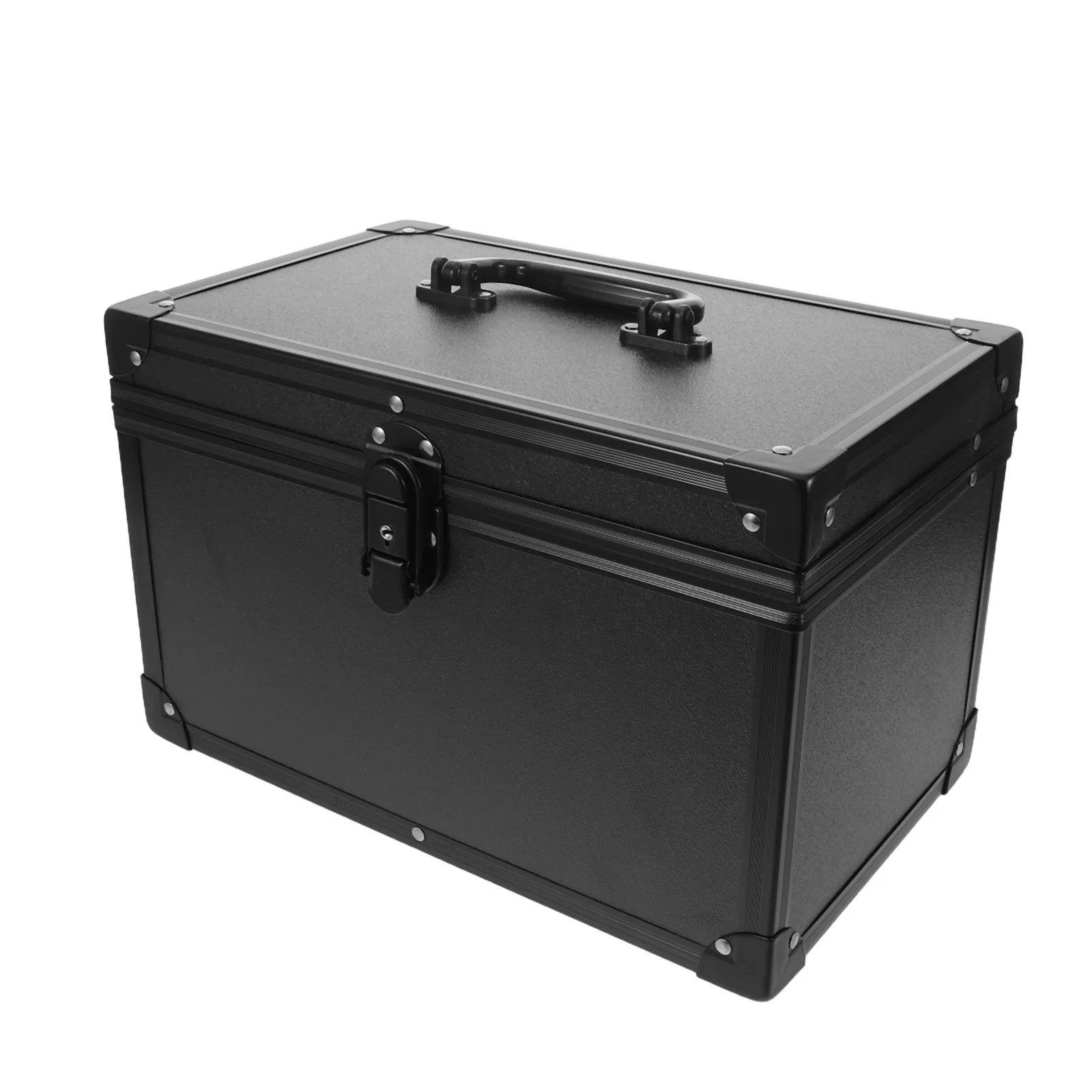 

Compact Magician Props Organizer Box with Soft Lining Double Layer Design for Illusion Performance Aluminum Carry Case