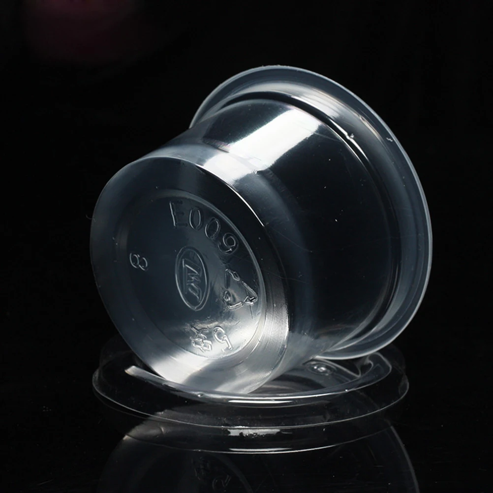 

100pcs 150Ml Disposable Condiment Cups Pp Sauce Containers Leakproof Lids For Yogurt Jelly Pudding Dessert Birthday Wedding