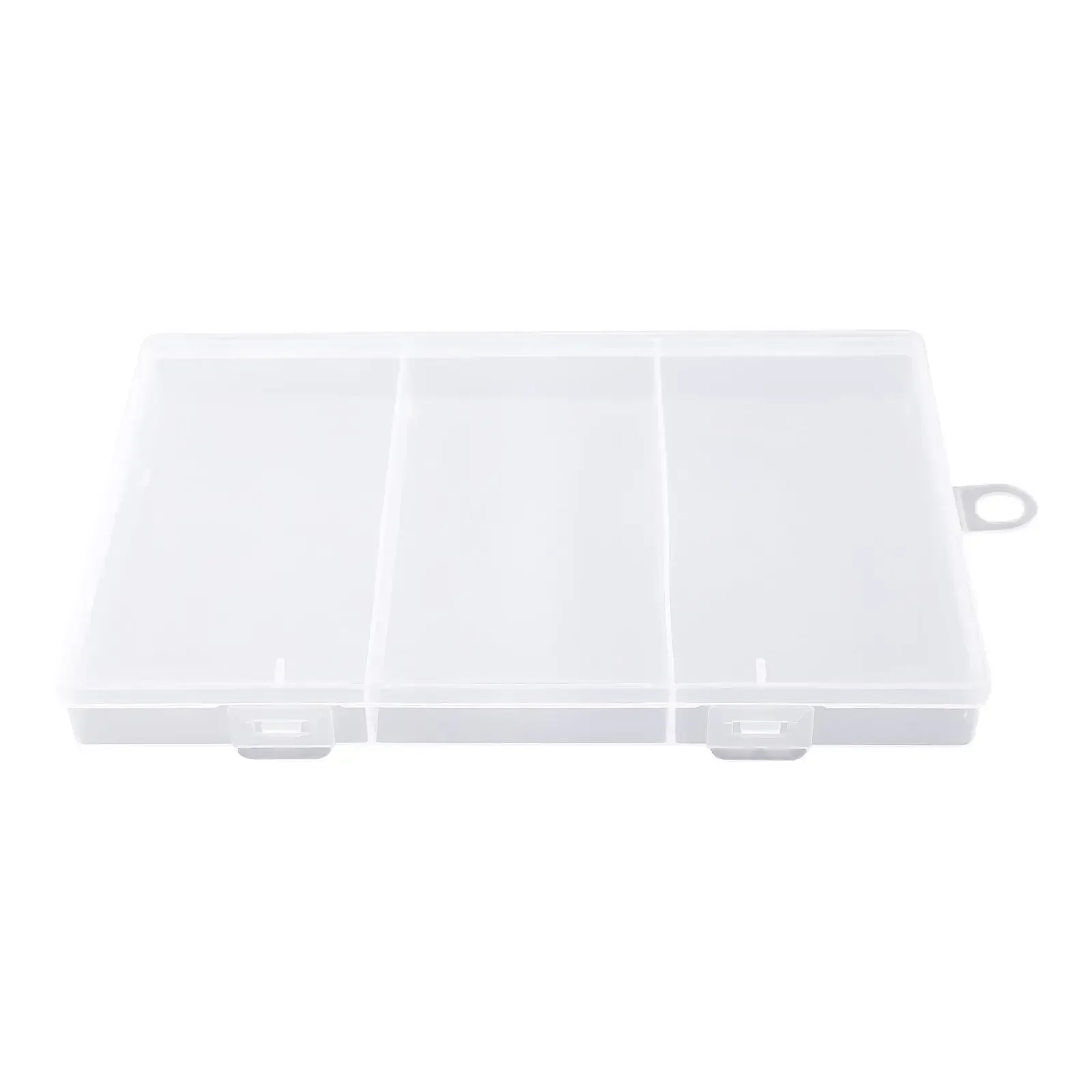 3 Grids Plastic Clear Organizer Jewelry Fishing Gear Small Objects Storage Box Container Rectangle Box For Home Storage