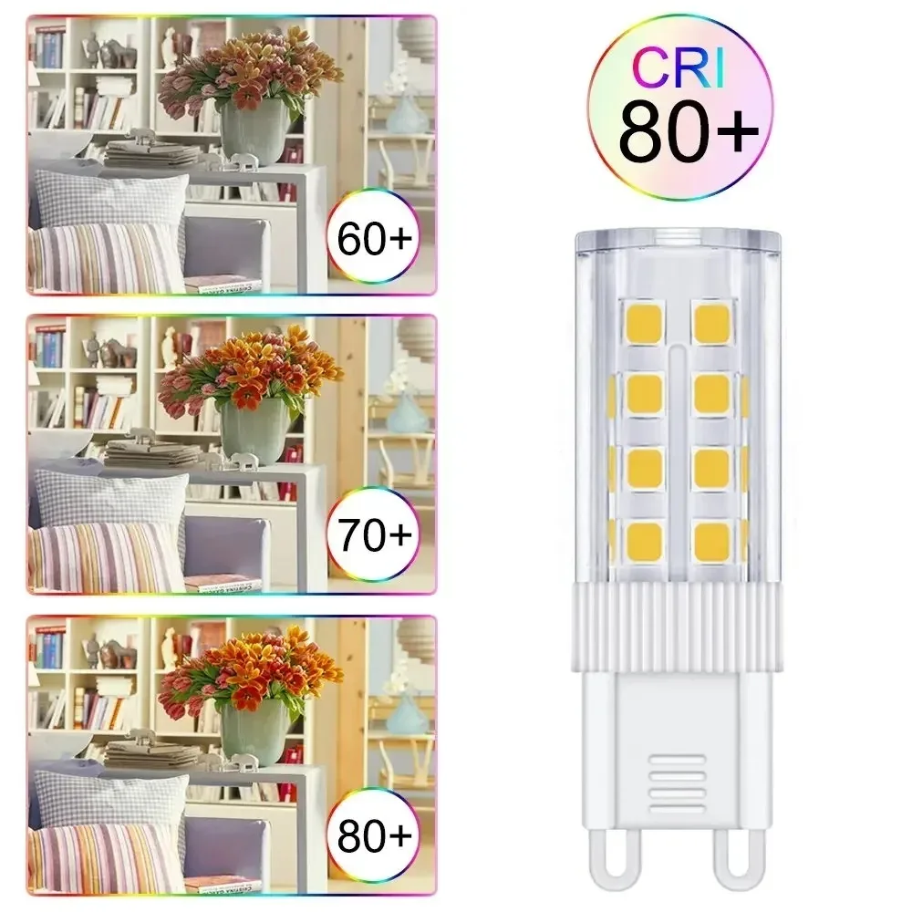멜러리 G9 콘 LED 전구 3000K 웜 콜드 화이트 3W 램프 35W 할로겐 대체 AC 세라믹 360도 빔 각도 220-240V 3개입